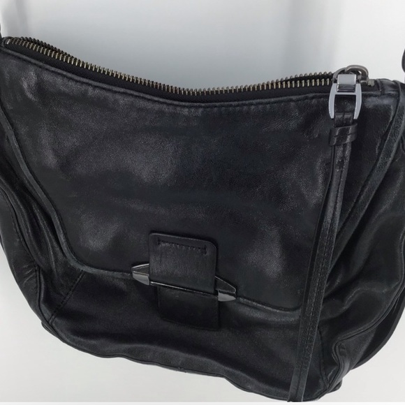 Kooba Black Leather Crossbody Purse Bag Satchel - Picture 8 of 11